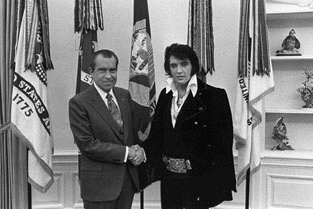 12/21/70, Nixon with Elvis, whom he deputized as a federal drug agent